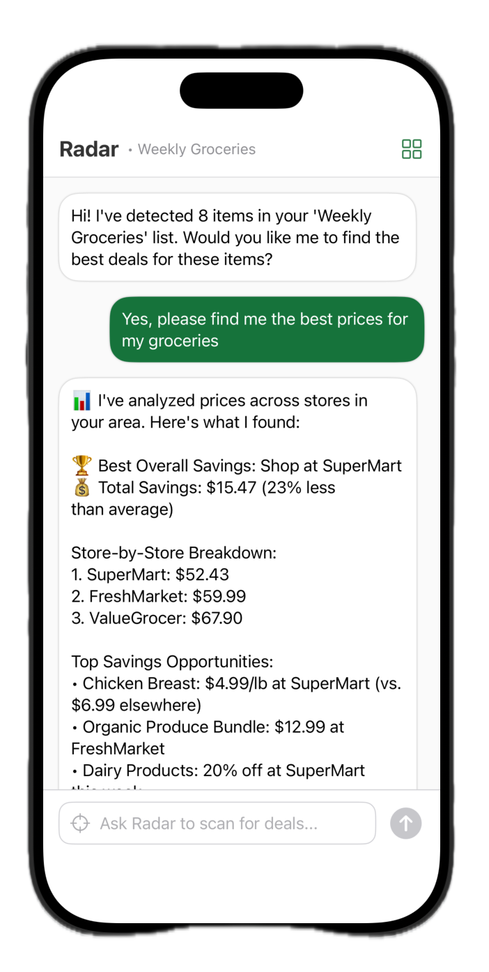Meet Radar AI - Your Personal Shopping Assistant